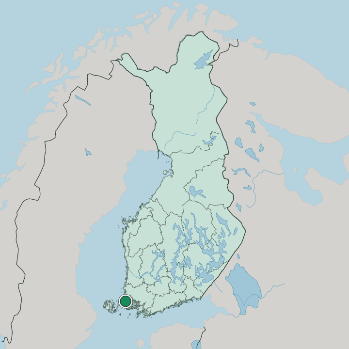 Map showing Iniö — In Finland