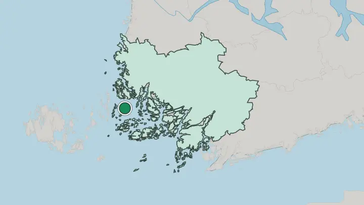 Map of Iniö in Finland