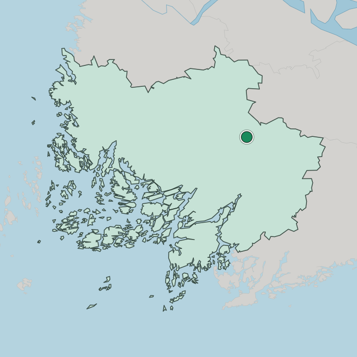 Map showing Koski Tl — In Varsinais-Suomi