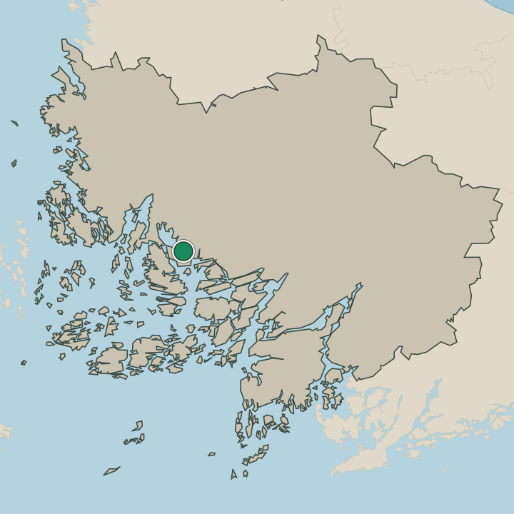 Map showing Naantali in Varsinais-Suomi