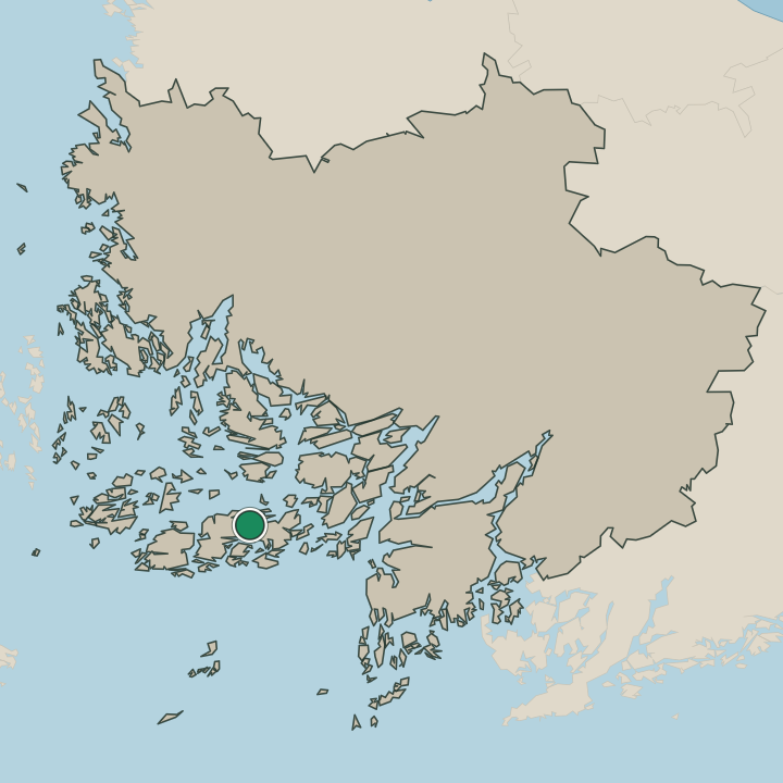 Map showing Nagu in Varsinais-Suomi