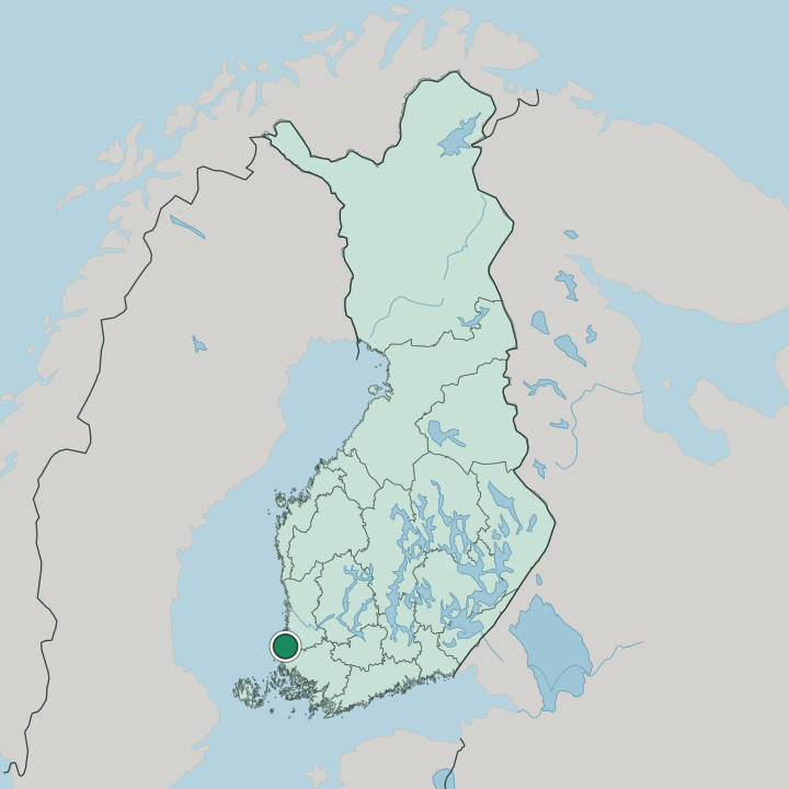 Map showing Pyhäranta — In Finland