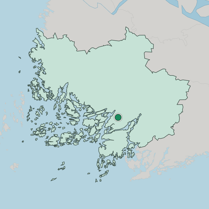 Map showing Sauvo — In Varsinais-Suomi