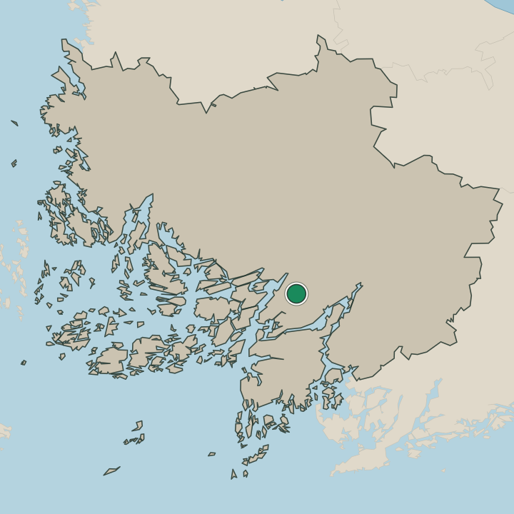Map showing Sauvo in Varsinais-Suomi