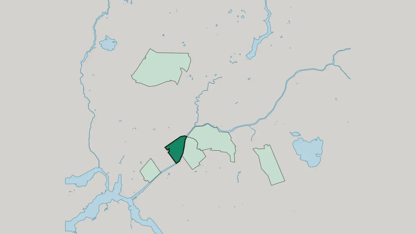 Map of VI kaupunginosa in Turku