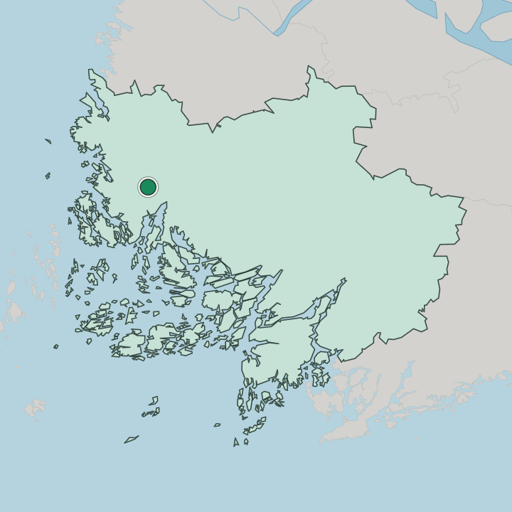 Map showing Vehmaa — In Varsinais-Suomi