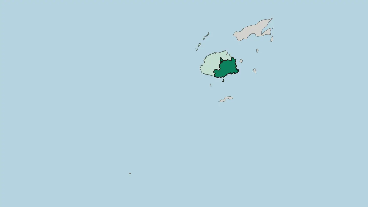 Map of Central Division in Fiji