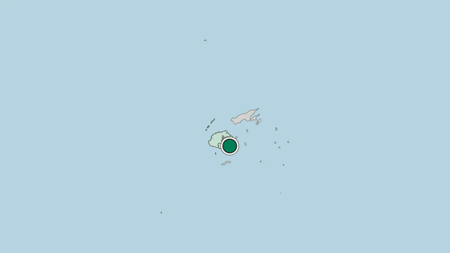 Map of Suva in Fiji