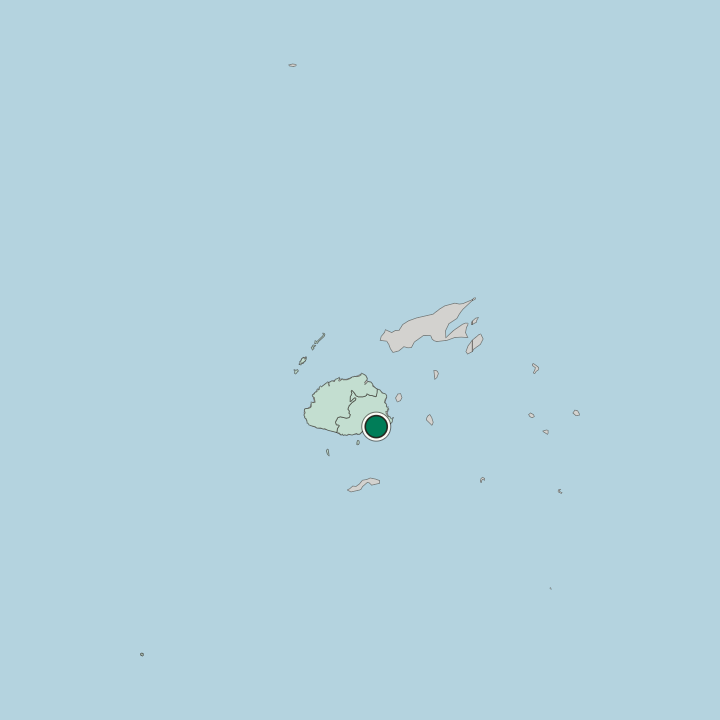 Map showing Suva — In Fiji