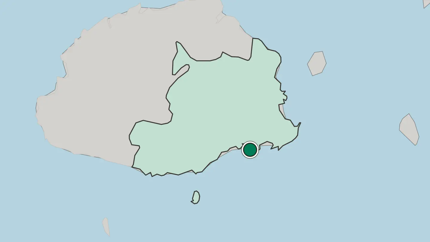 Map of Suva in Fiji