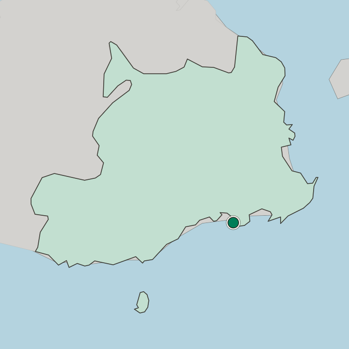 Map showing Suva — In Central Division