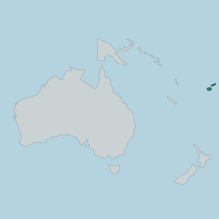 Map showing Fiji — In Oceania