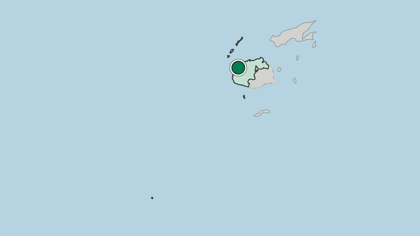 Map of Lautoka in Fiji