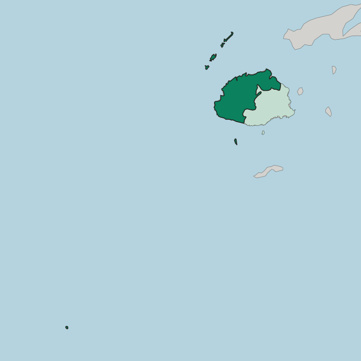 Map showing Western Division — In Fiji