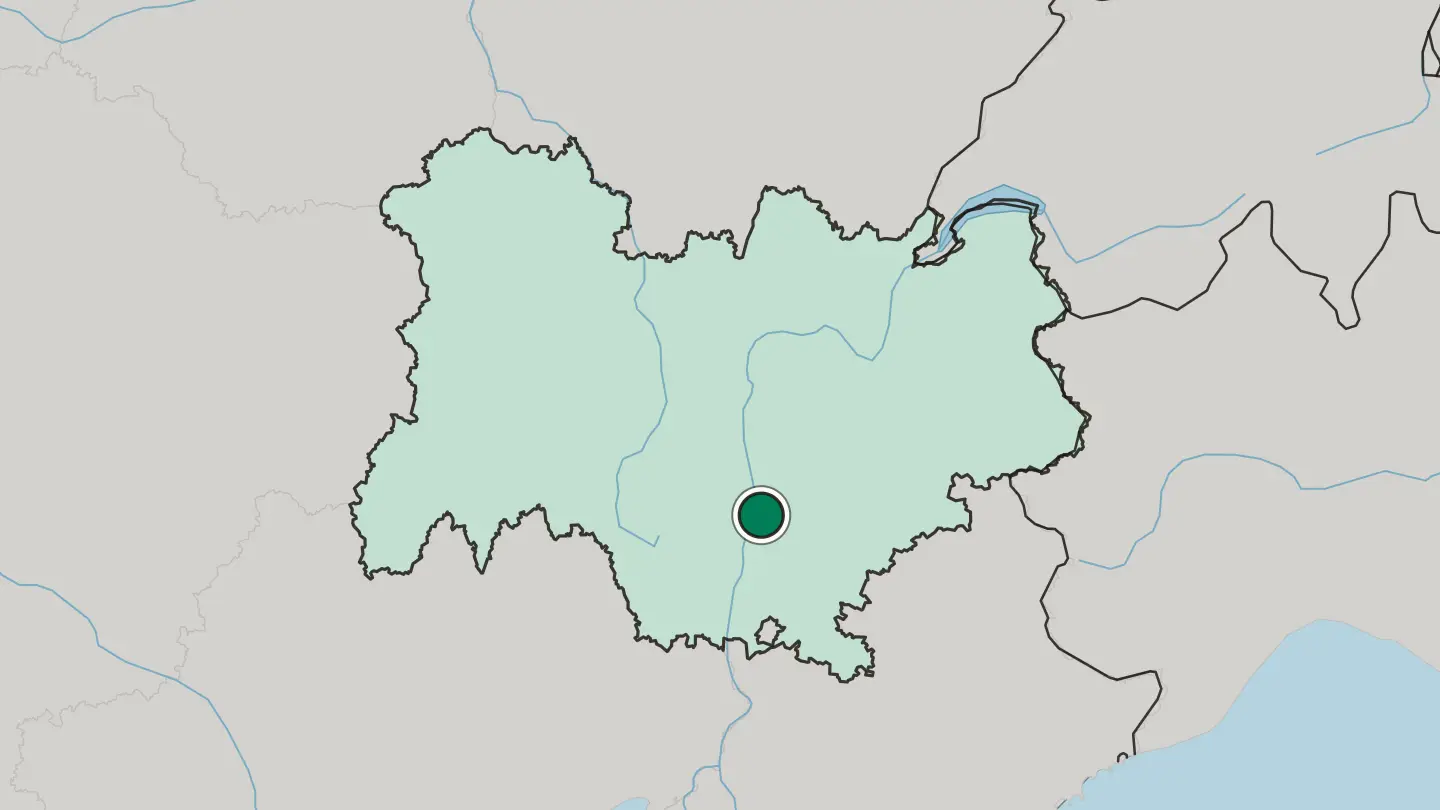 Map of Valence in France