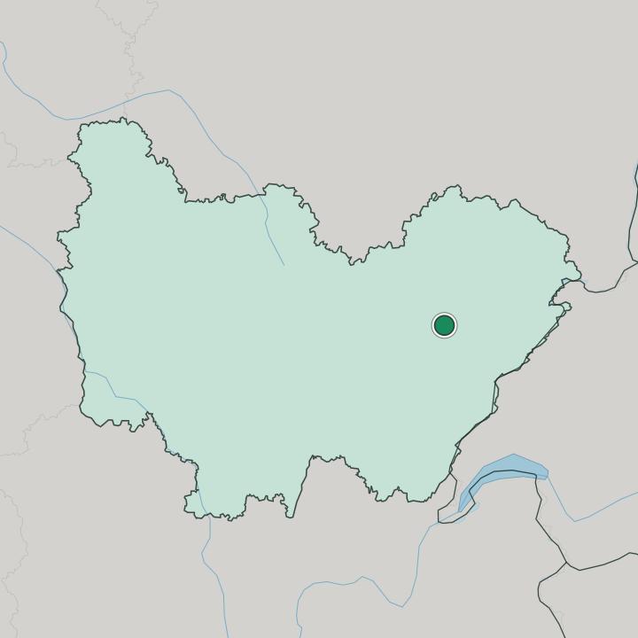 Map showing Besançon — In Bourgogne-Franche-Comté