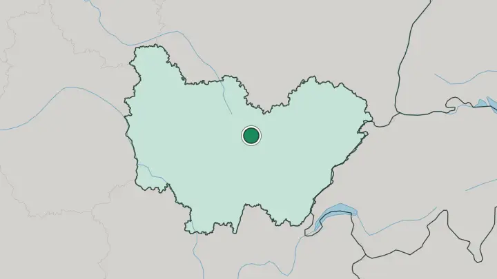 Map of Dijon in France