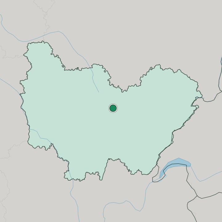 Map showing Dijon — In Bourgogne-Franche-Comté