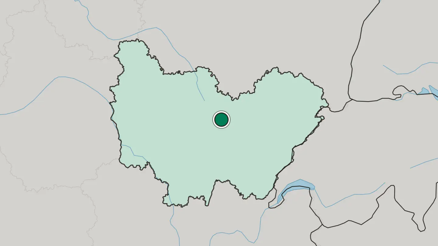 Map of Dijon in France
