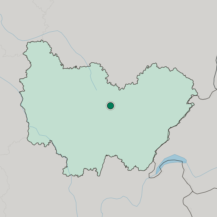 Map showing Dijon — In Bourgogne-Franche-Comté