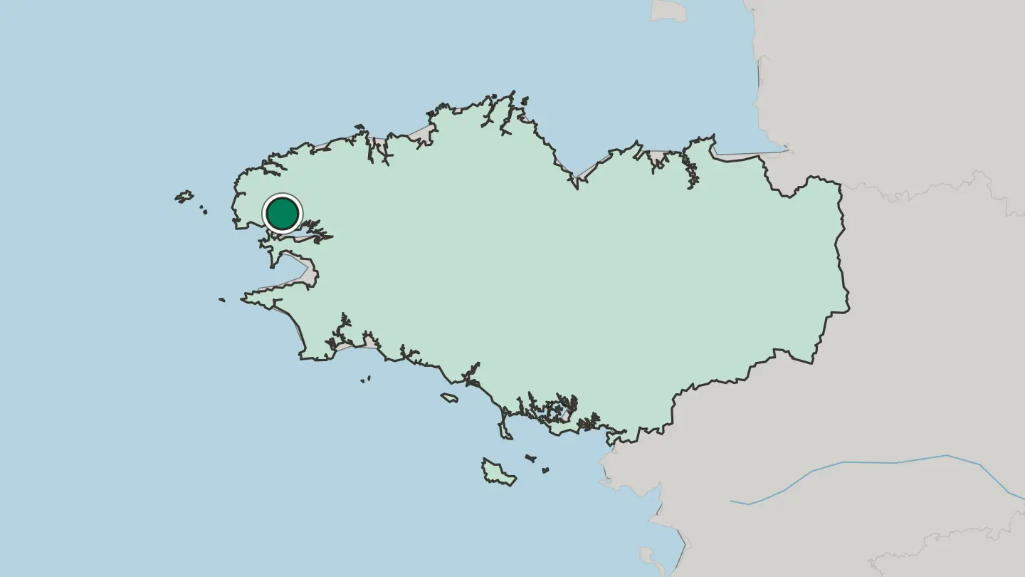 Map of Brest in France
