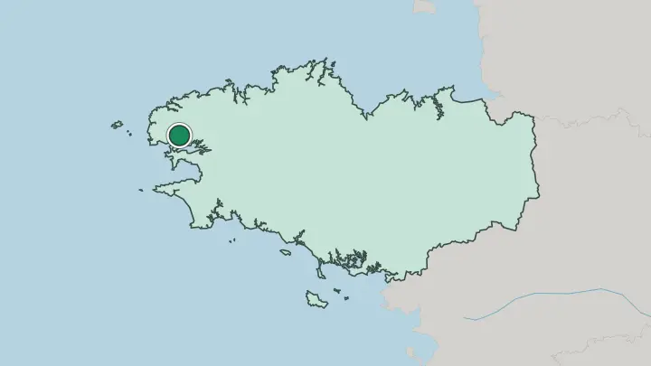 Map of Brest in France