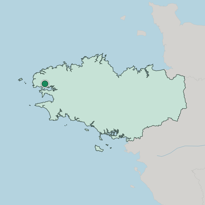 Map showing Brest — In Bretagne