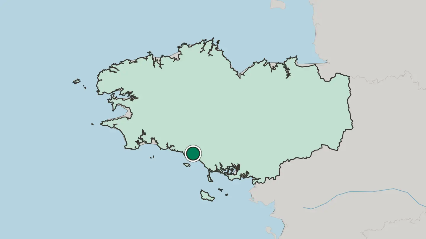 Map of Lorient in France