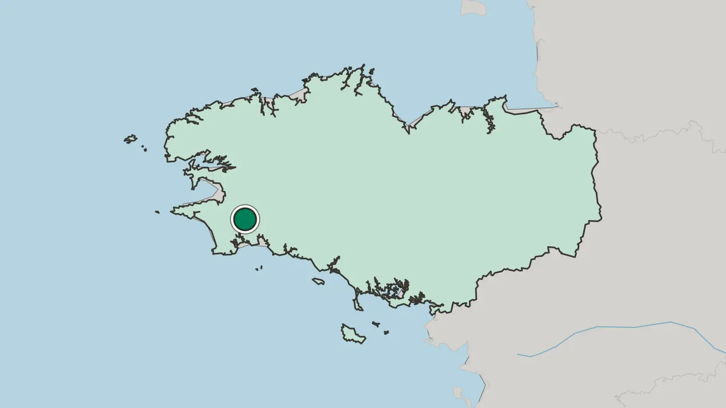 Map of Quimper in France