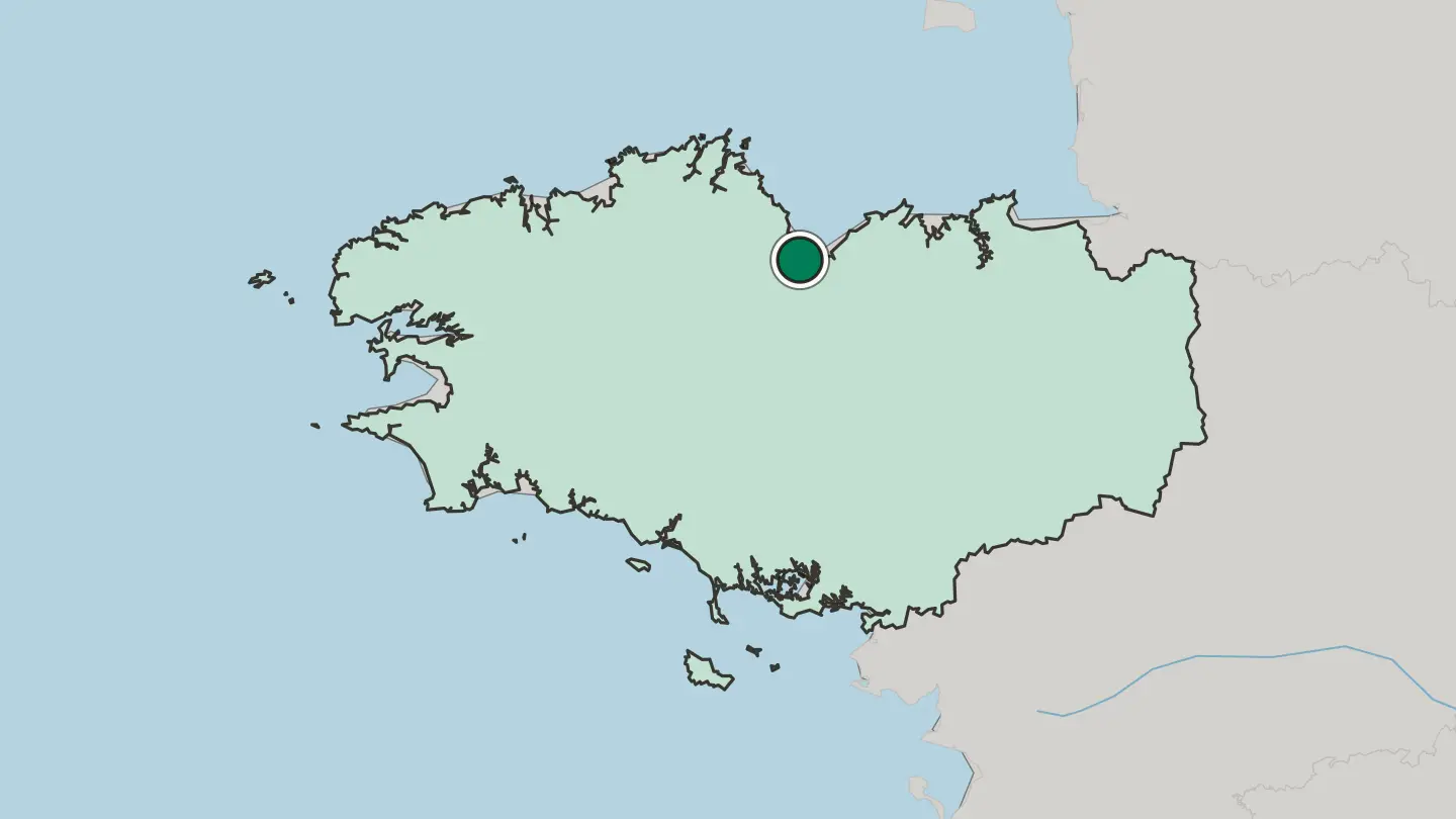 Map of Saint-Brieuc in France