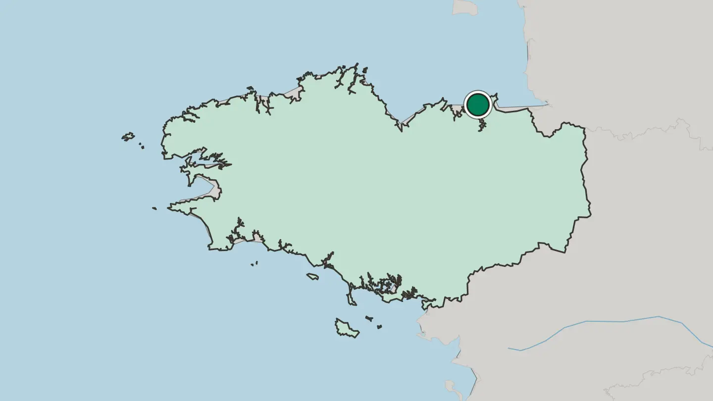 Map of Saint-Malo in France