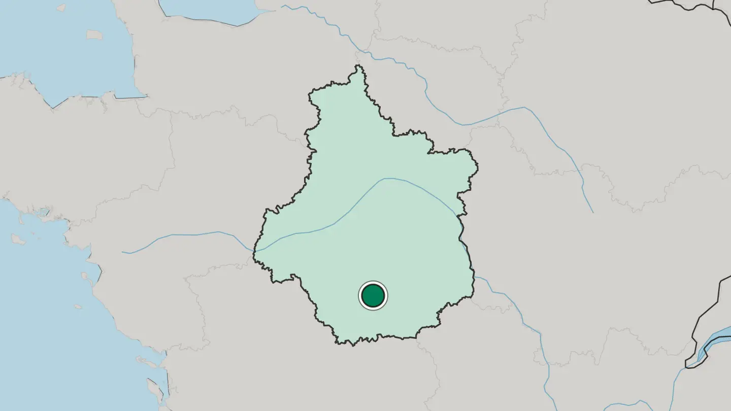 Map of Châteauroux in France