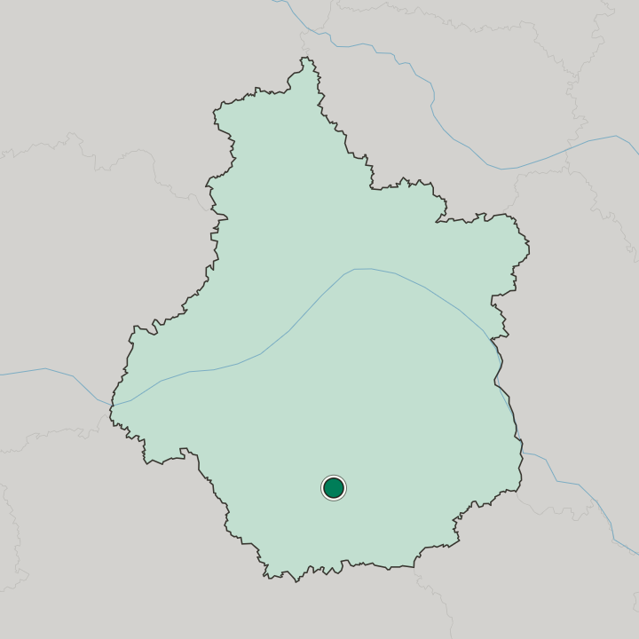 Map showing Châteauroux — In Centre-Val de Loire