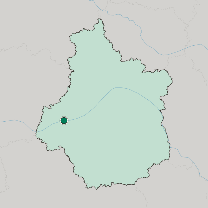 Map showing Rochepinard — In Centre-Val de Loire