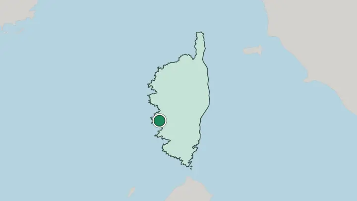 Map of Ajaccio in France