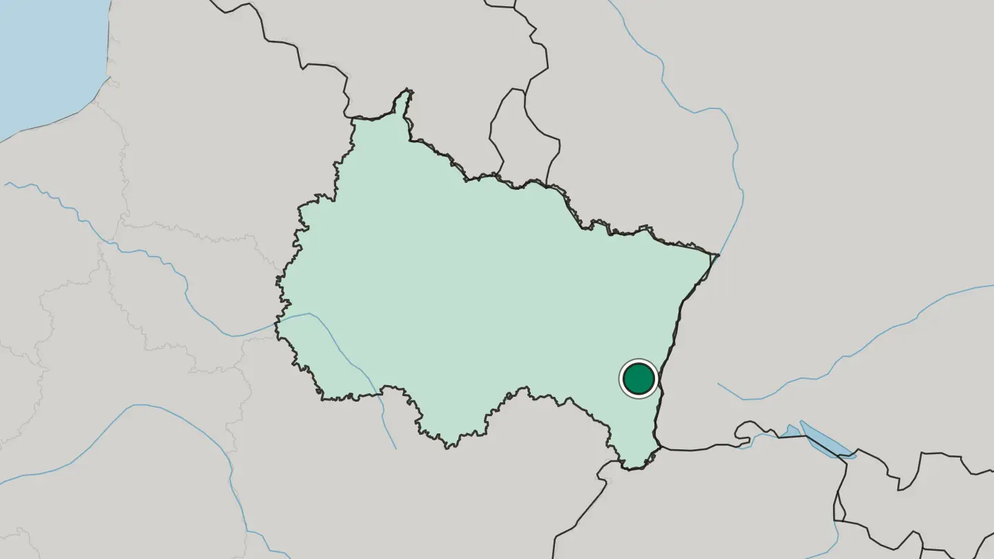 Map of Colmar in France