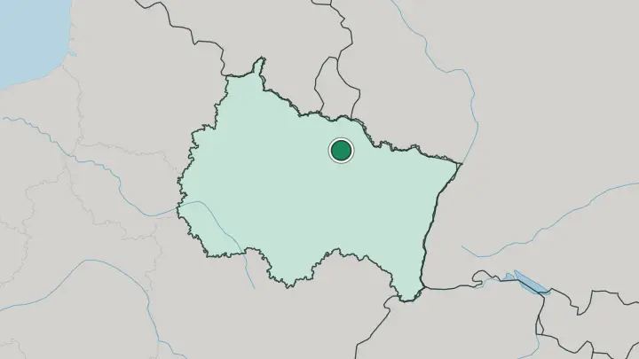 Map of Metz in France