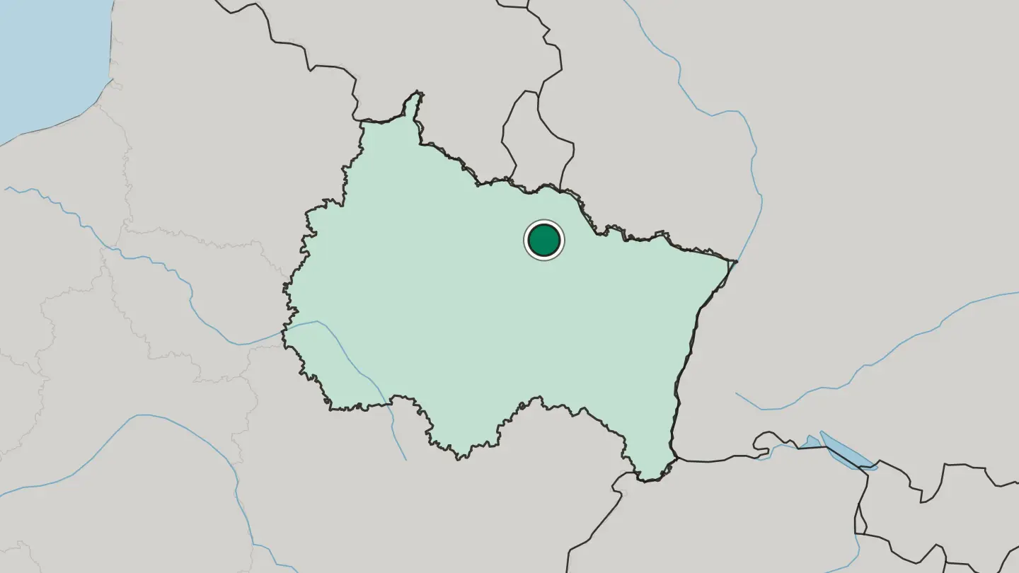 Map of Metz in France