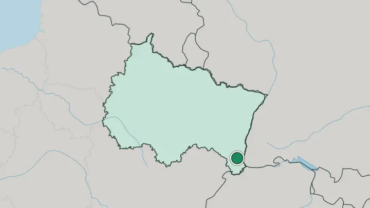 Map of Mulhouse in France