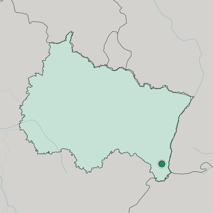 Map showing Mulhouse — In Grand Est