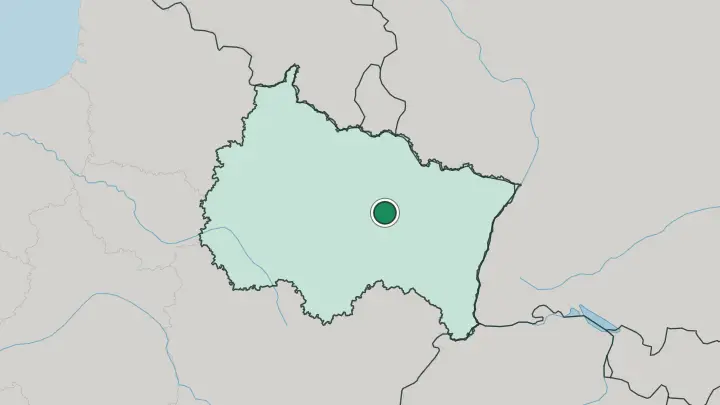Map of Nancy in France