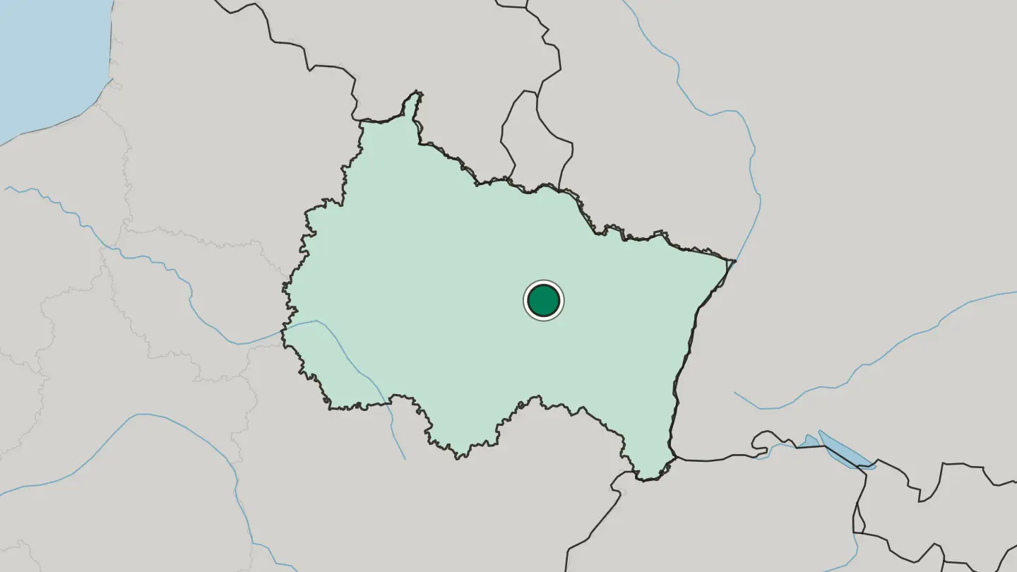 Map of Nancy in France