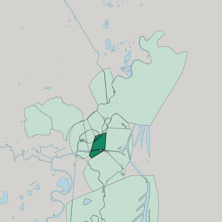 Map showing Krutenau — In Strasbourg