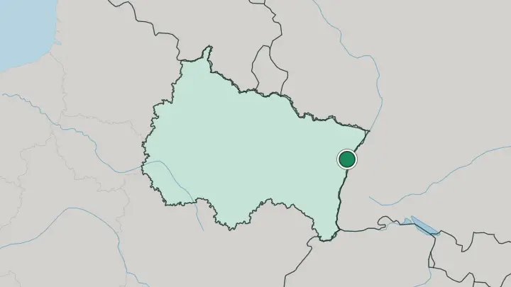 Map of Strasbourg in France
