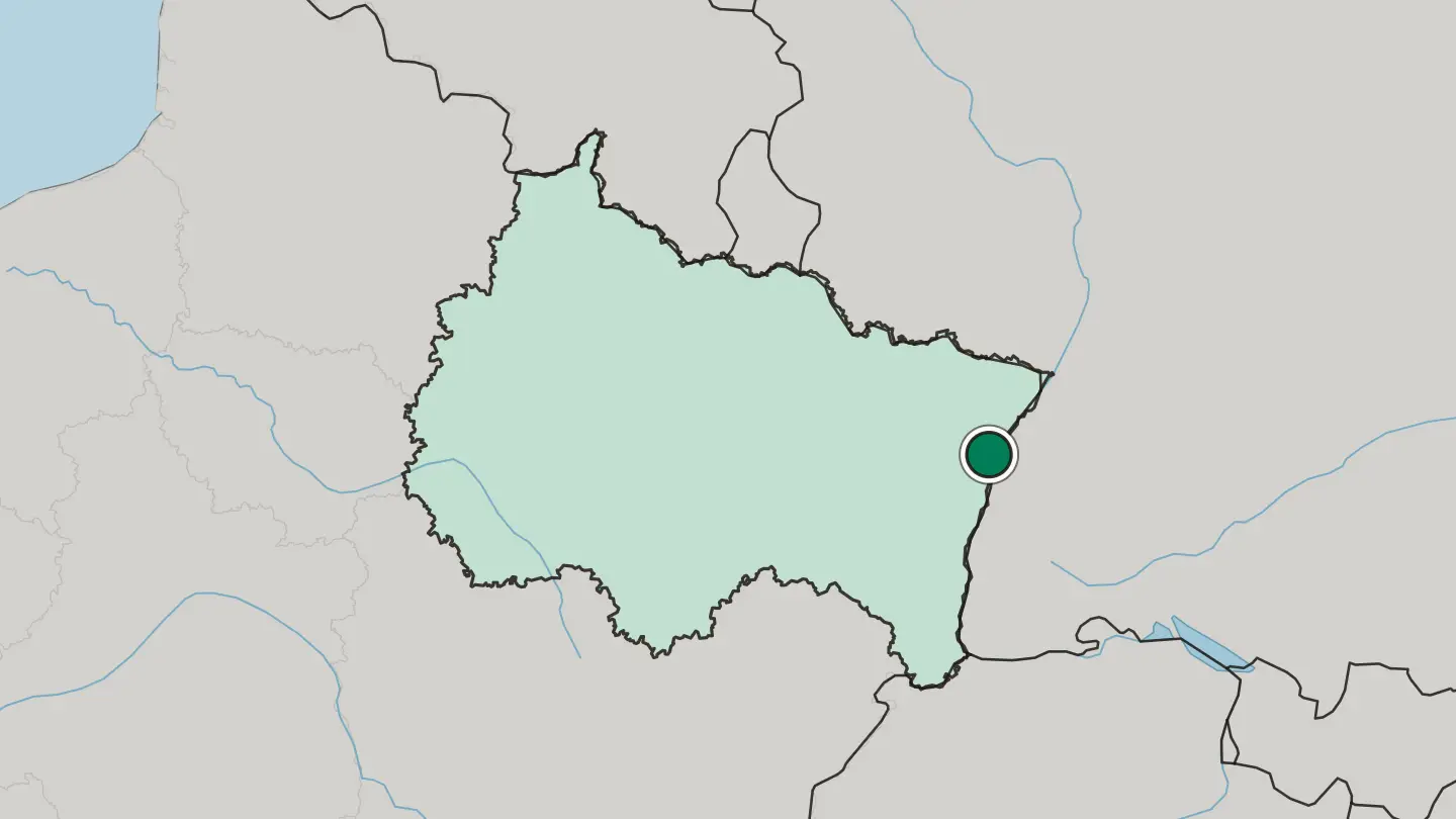 Map of Strasbourg in France