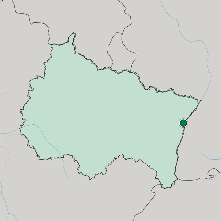 Map showing Strasbourg — In Grand Est