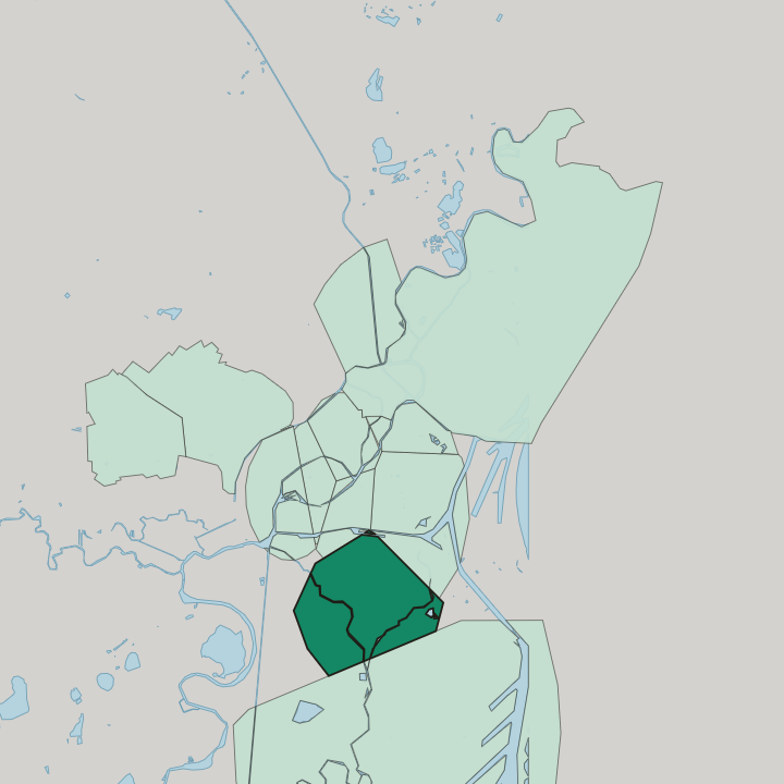 Map showing Neudorf — In Strasbourg