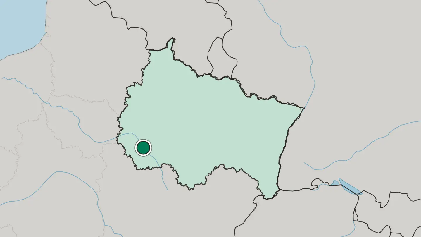 Map of Troyes in France