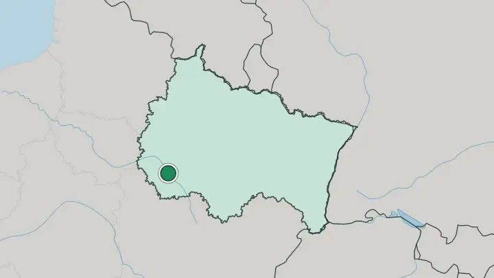 Map of Troyes in France