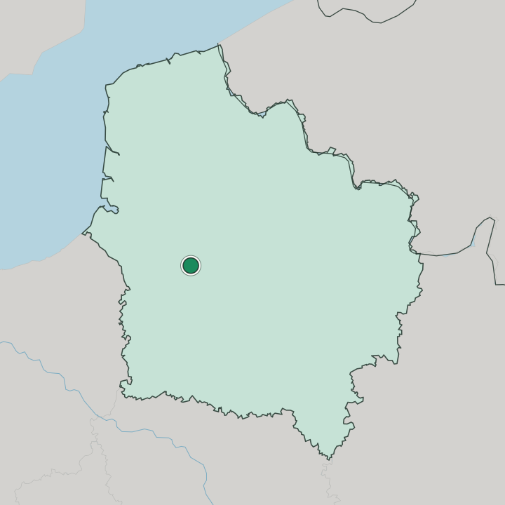 Map showing Amiens — In Hauts-de-France